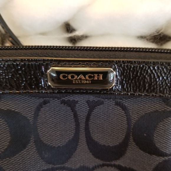 Black Coach wristlet - 7.5"w x 5.5"h - Picture 2 of 4